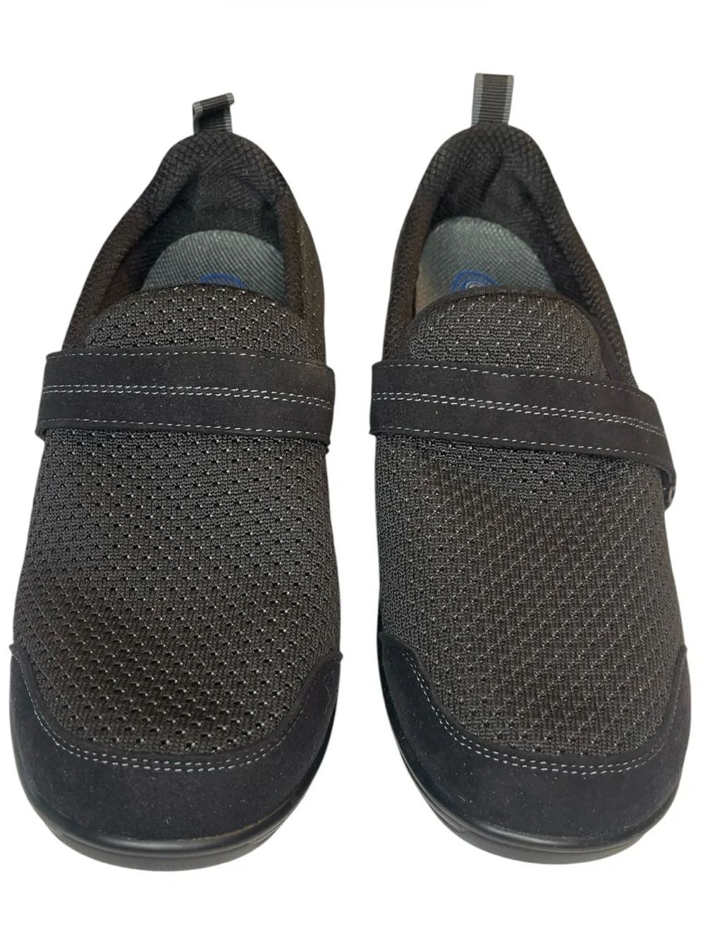 Orthofeet Quincy Women's 11.5 X-Wide Black Slip On Walking Shoes Comfort NWOB
